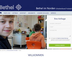 Webseite Bethel im Norden - Schulverbund Freistatt