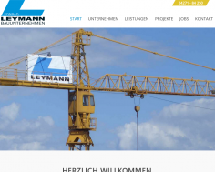 Webseite Leymann Bauunternehmen